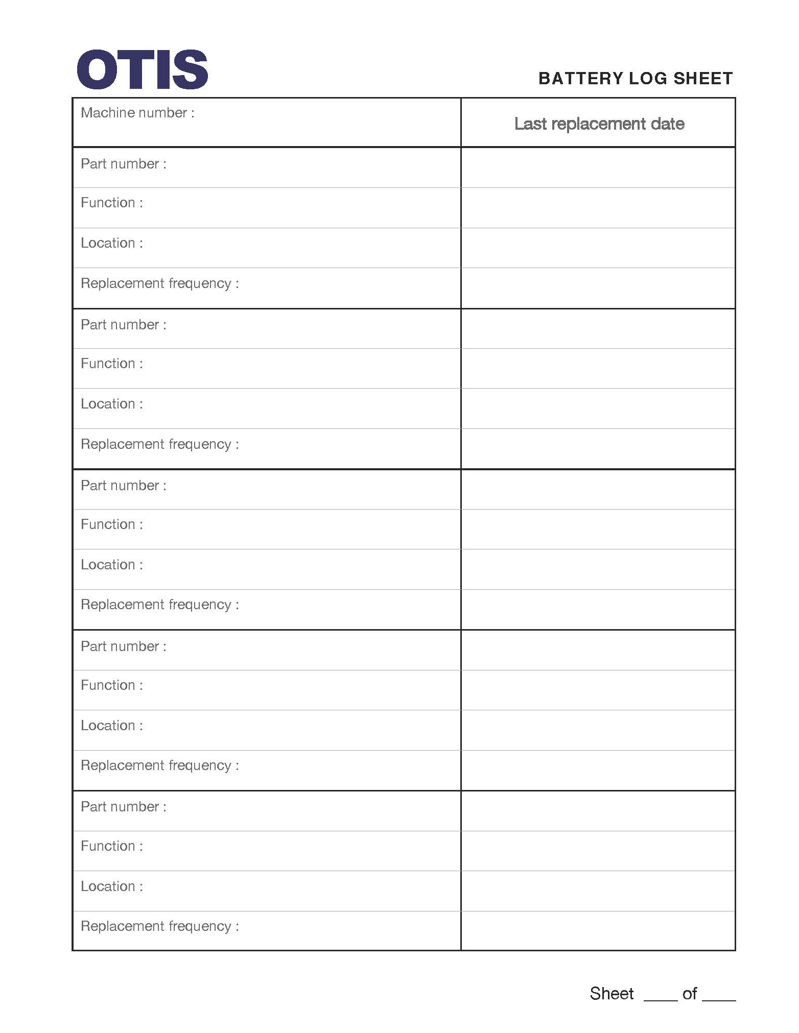 battery logsheet