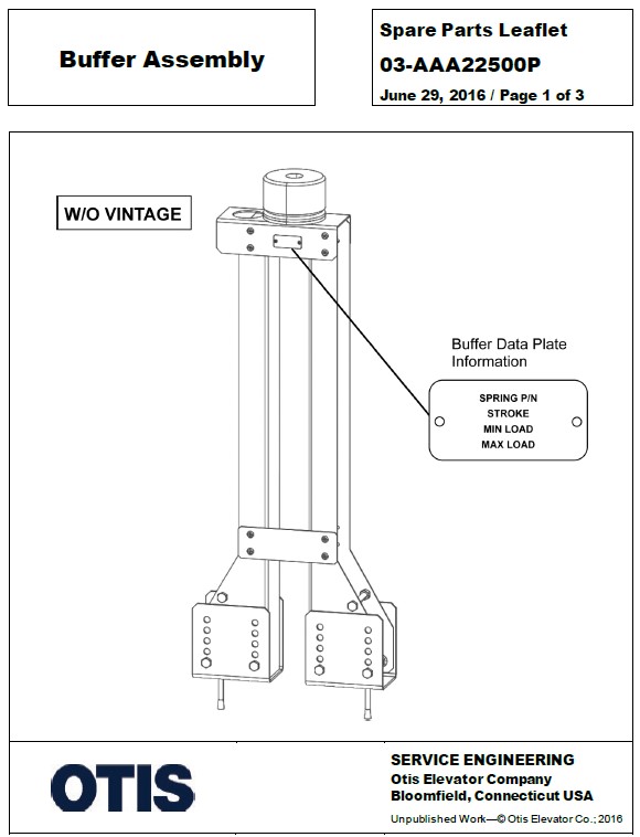 SPL 03-AAA22500P Buffer Assembly