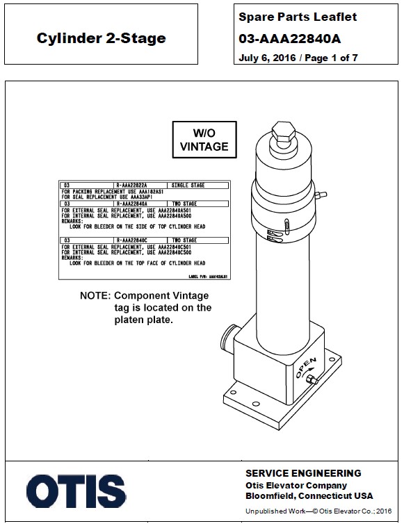 SPL 03-AAA22840A Cylinder 2-Stage