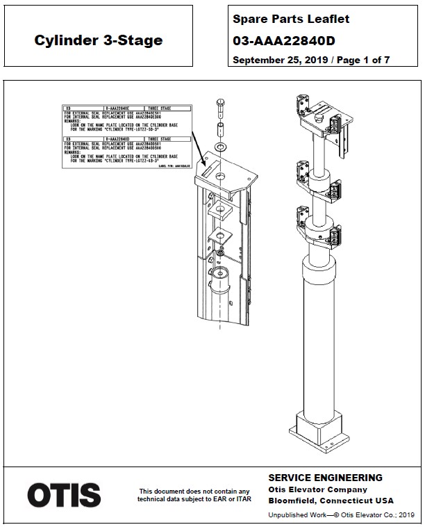 SPL 03-AAA22840D Cylinder 3-Stage