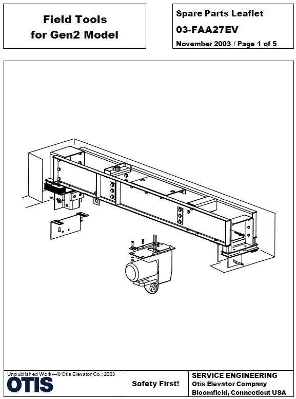 SPL 03-FAA27EV Field Tools for Gen2 Model