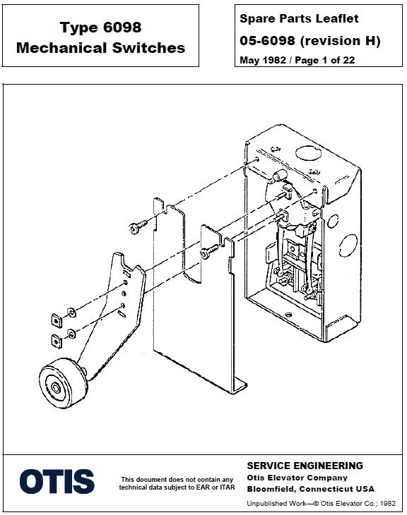 SPL 05-6098 Type 6098 Mechanical Switches