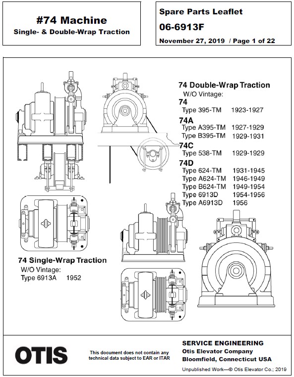 SPL 06-6913F #74 Machine Single and Double Wrap Traction