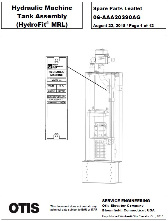 SPL 06-AAA20390AG Hydraulic Machine Tank Assembly HydroFit MRL