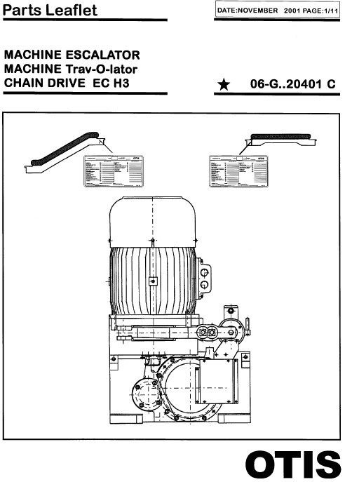 SPL 06-GAA20401C Machine Escalator Machine Trav-O-Lator Chain Drive EC H3