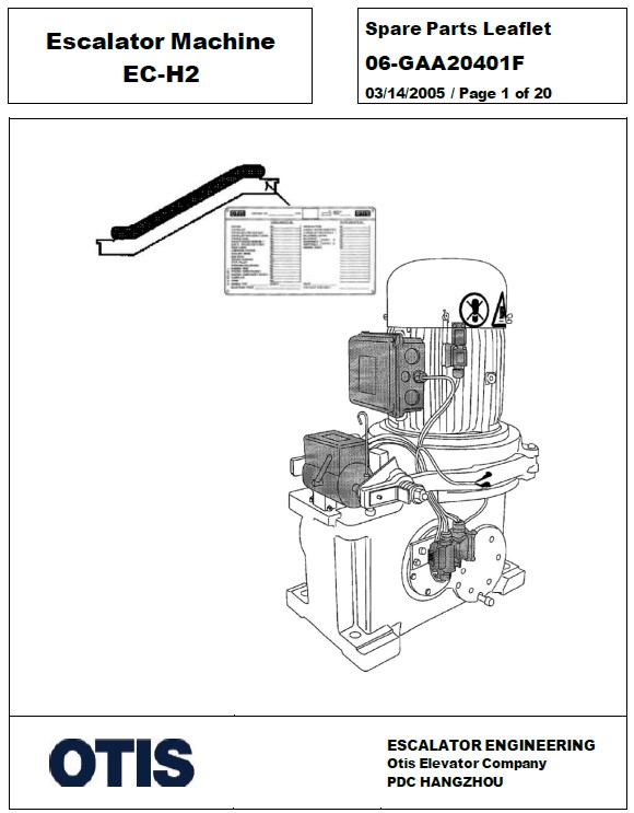 SPL 06-GAA20401F Escalator Machine EC-H2