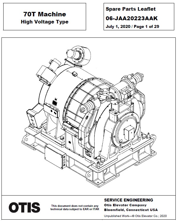 SPL 06-JAA20223AAK 70T Machine High Voltage Type