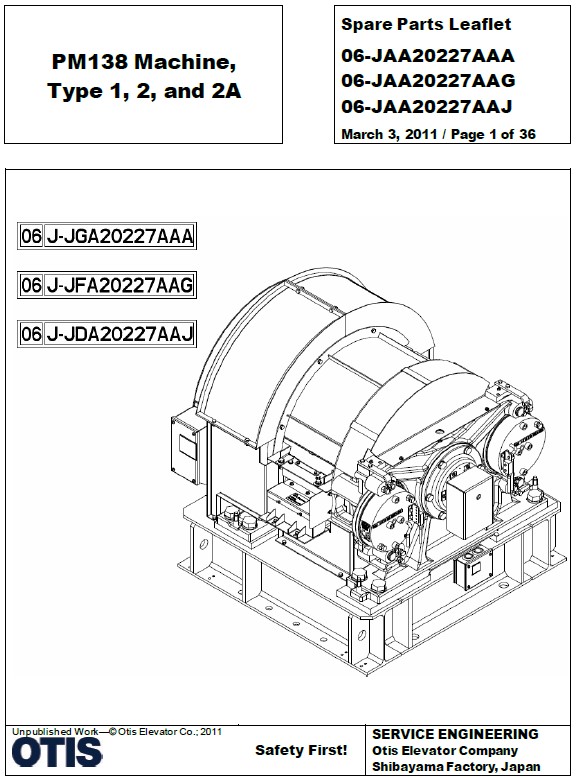 SPL 06-JAA20227AAA PM138 Machine Type 1, 2, and 2A