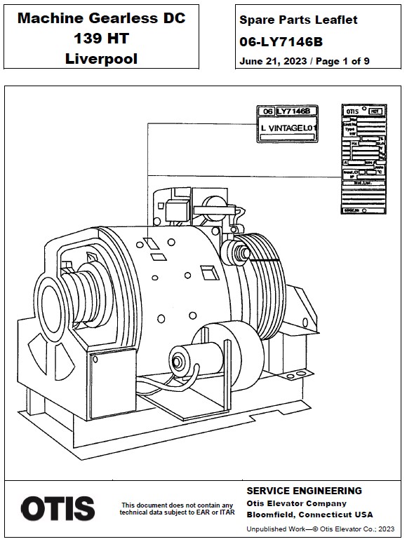 SPL 06-LY7146B 139HT Machine Gearless DC