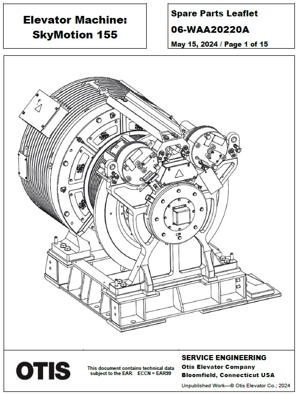 SPL 06-WAA20220A Elevator Machine: SkyMotion 155