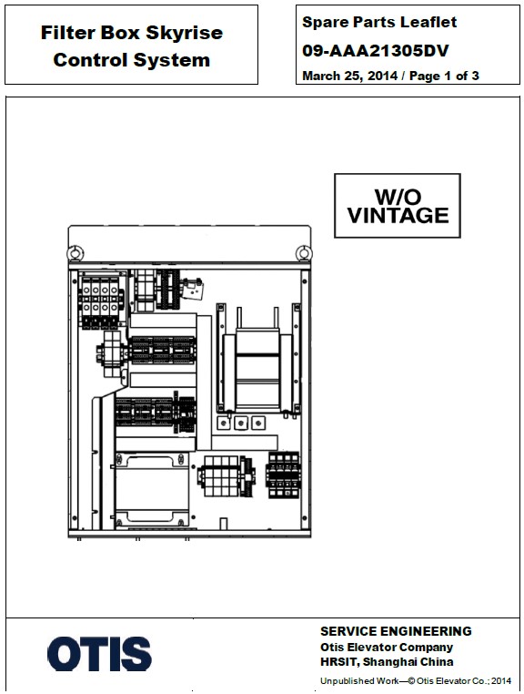 SPL 09-AAA21305DV Filter Box Skyrise Control System