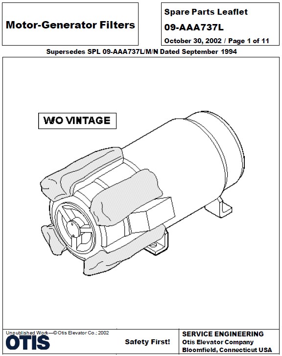 SPL 09-AAA737L Motor-Generator Filters