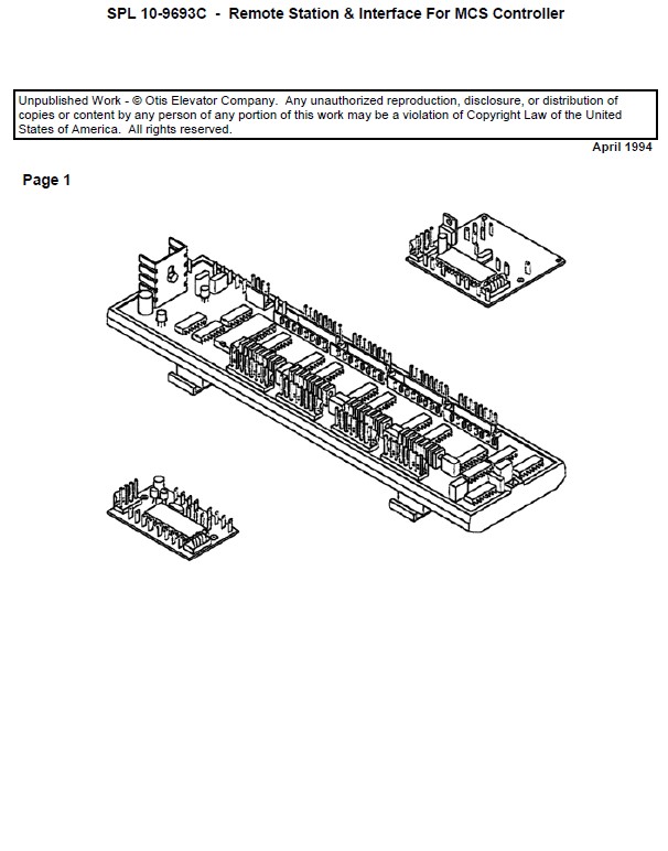 SPL 10-9693C Remote Station & Interface for MCS Controller