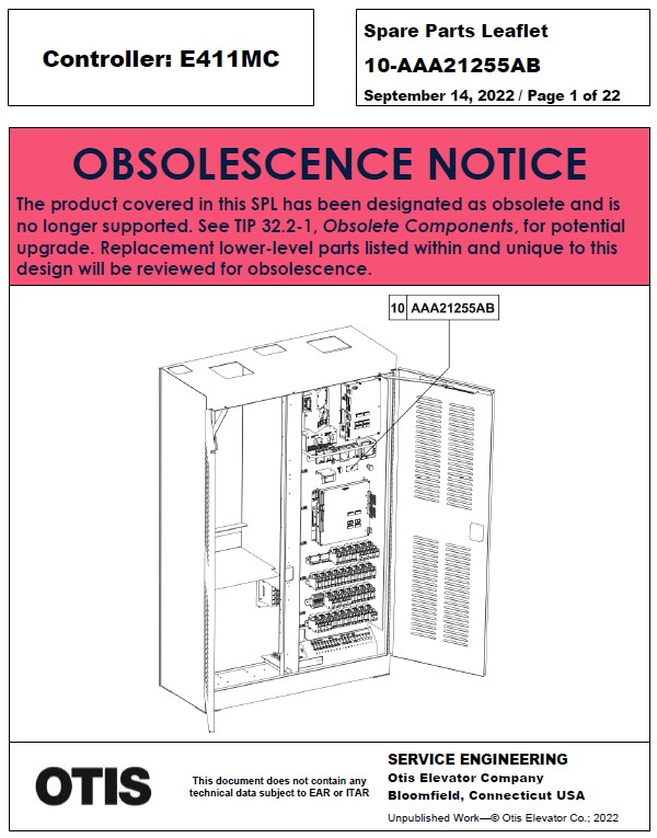 SPL 10-AAA21255AB Controller E411MC