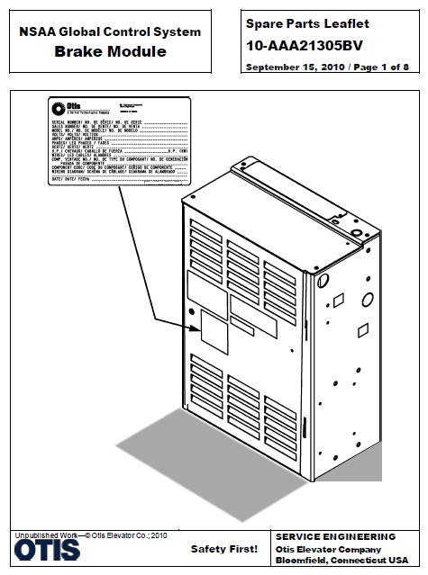 SPL 10-AAA21305BV NSAA Global Control System Brake Module