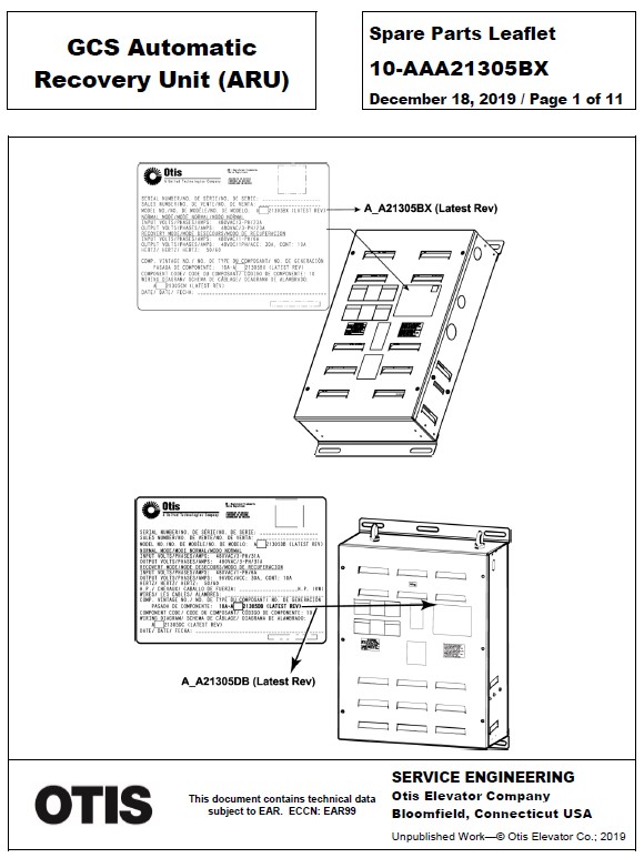 SPL 10-AAA21305BX GCS Automatic Recovery Unit (ARU)