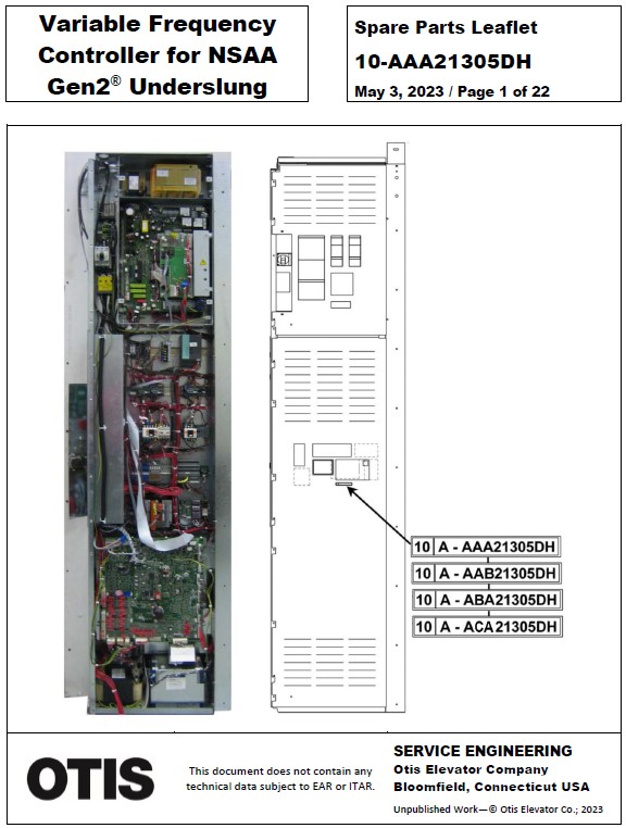 SPL 10-AAA21305DH Variable Frequency Controller for NSAA Gen2 Underslung