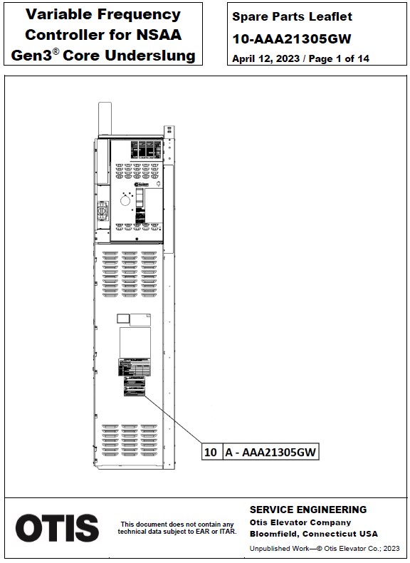 SPL 10-AAA21305GW Variable Frequency Controller for NSAA Gen3 Core Underslung