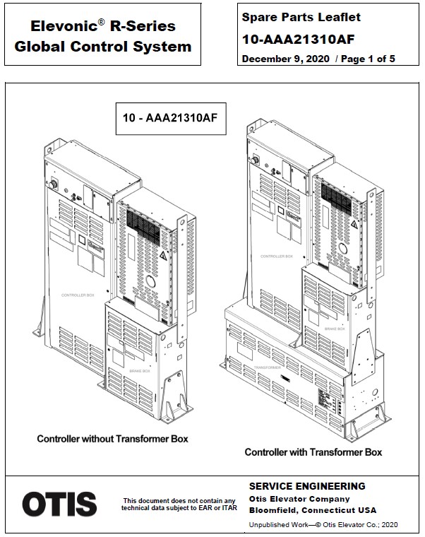 SPL 10-AAA21310AF Elevonic R-Series Global Control System