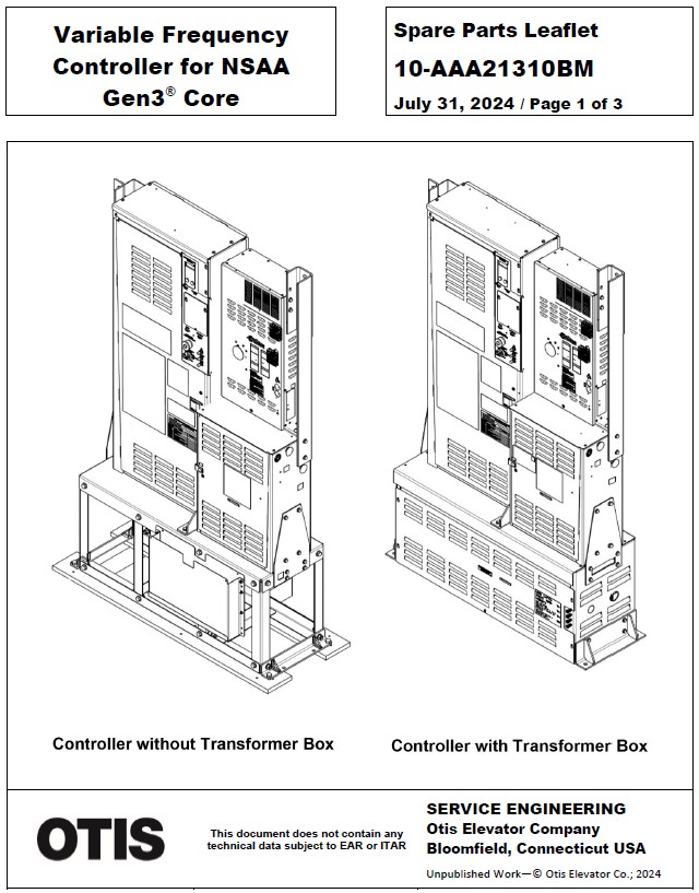 SPL 10-AAA21310BM Variable Frequency Controller for NSAA Gen3 Core