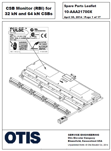 SPL 10-AAA21700X CSB Monitor (RBI) for Gen2 Model (Pointer to SPL 10-AAA21700X)