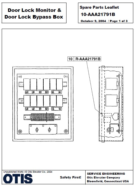 SPL 10-AAA21791B Door Lock Monitor and Door Lock Bypass Box