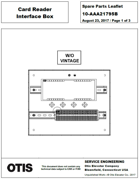 SPL 10-AAA21795B Card Reader Interface Box