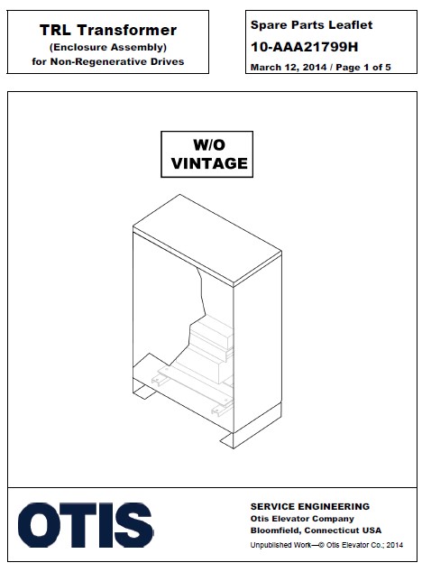 SPL 10-AAA21799H TRL Transformer (Enclosure Assembly) for Non-Regenerative Drives