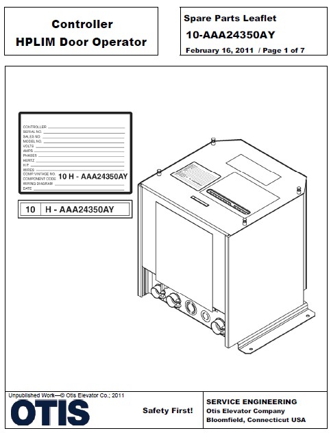 SPL 10-AAA24350AY Controller HPLIM Door Operator