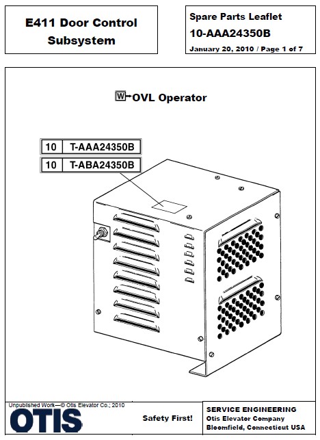 SPL 10-AAA24350B E411 Door Control Subsystem