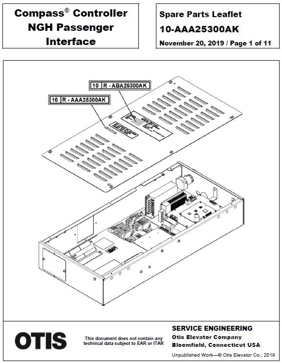 SPL 10-AAA25300AK Compass Controller NGH Passenger Interface