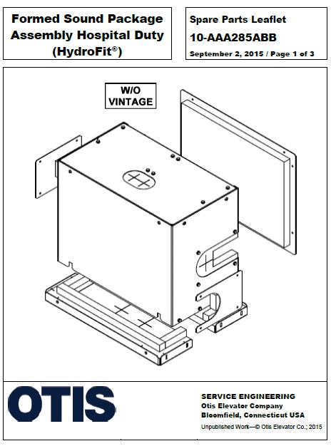 SPL 10-AAA285ABB Formed Sound Package Assembly Hospital Duty (HydroFit)