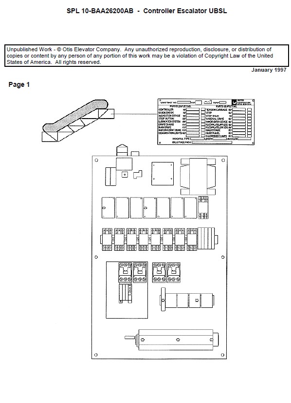 SPL 10-BAA26200AB Escal-Aire Model Escalator UB - SL Controller