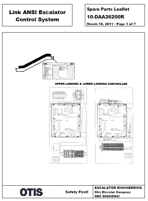 SPL 10-DAA26200R Link ANSI Escalator Control System