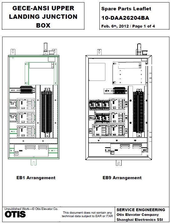 SPL 10-DAA26204BA GECE-ANSI Upper Landing Junction Box