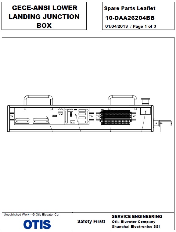 SPL 10-DAA26204BB GECE-ANSI Lower Landing Junction Box