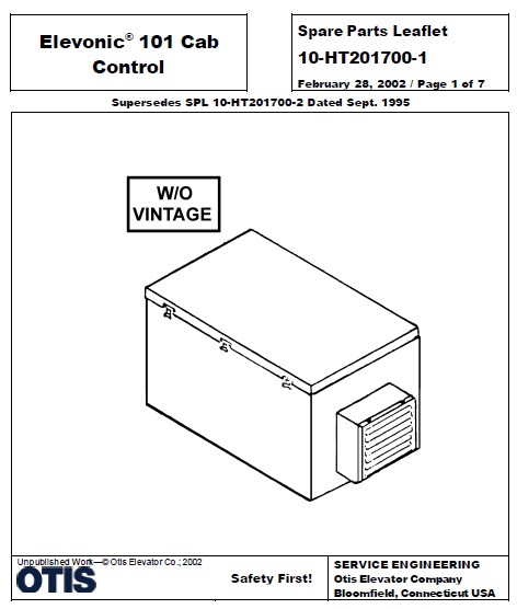 SPL 10-HT201700-1 Elevonic 101 Cab Controller