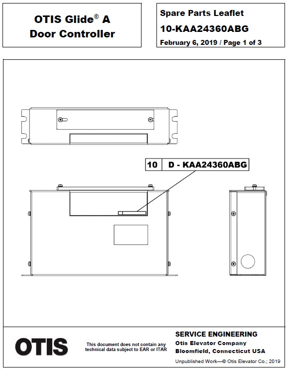 SPL 10-KAA24360ABG Glide A Door Controller