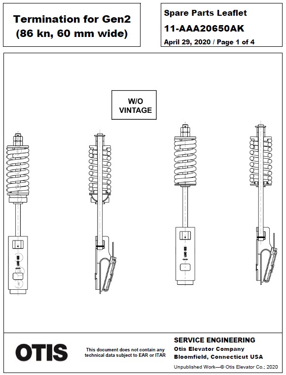 SPL 11-AAA20650AK Termination for Gen2 (86 kn, 60 mm wide)