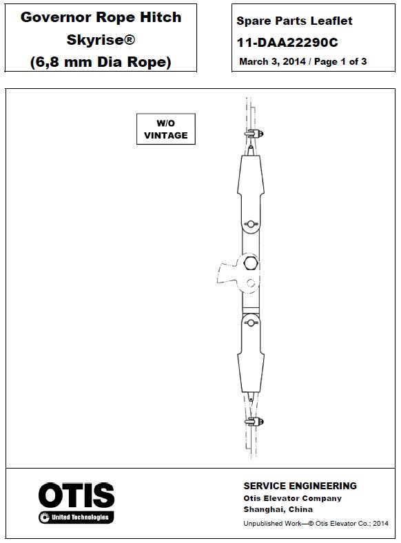 SPL 11-DAA22290C Governor Rope Hitch (6, 8 mm Dia. Rope)