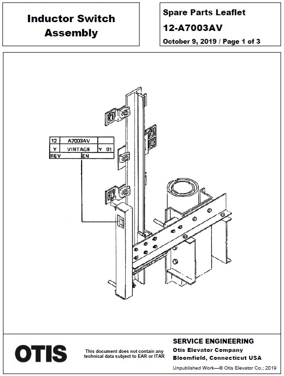 SPL 12-A7003AV Inductor Switch Assembly