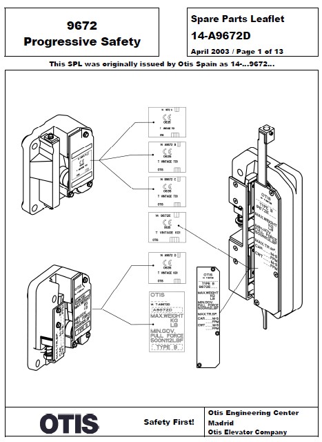 SPL 14-A9672D 9672 Progressive Safety