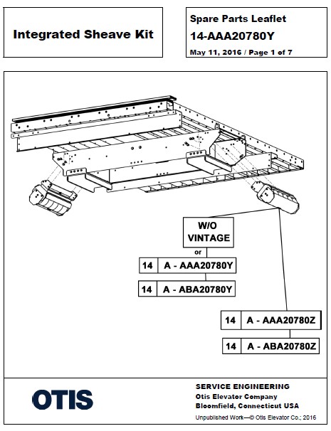 SPL 14-AAA20780Y Integrated Sheave Kit