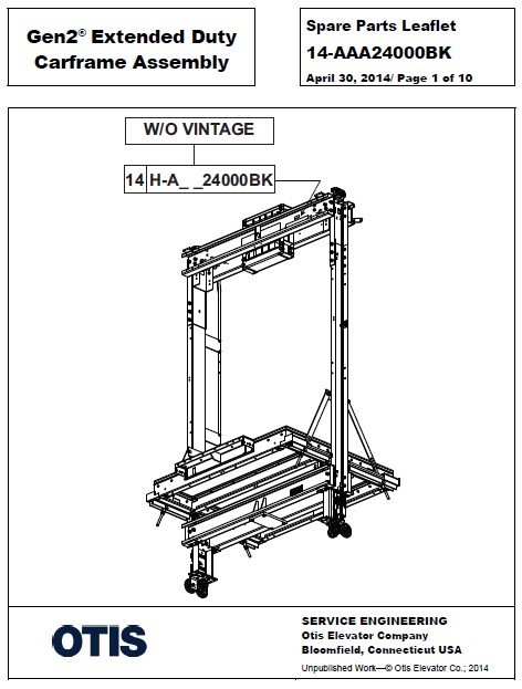 SPL 14-AAA24000BK Gen2 Extended Duty Carframe Assembly