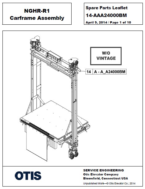 SPL 14-AAA24000BM NGHR-R1 Carframe Assembly