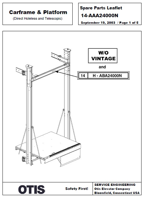 SPL 14-AAA24000N Carframe and Platform (Direct Holeless and Telescopic)