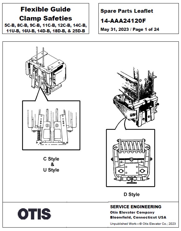 SPL 14-AAA24120F Flexible Guide Clamp Safeties