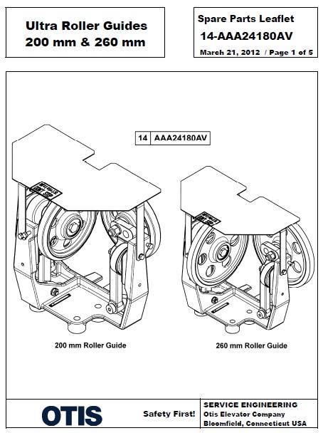 SPL 14-AAA24180AV Ultra Roller Guides 200 mm and 260 mm