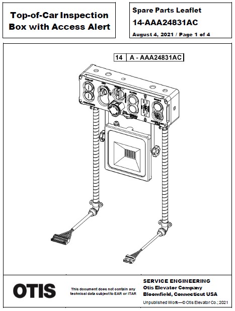 SPL 14-AAA24831AC Top-of-Car Inspection Box with Access Alert