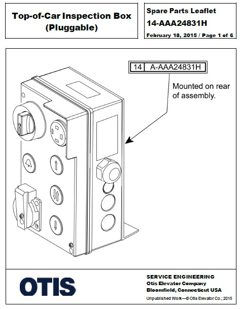 SPL 14-AAA24831H Top-of-Car Inspection Box (Pluggable)